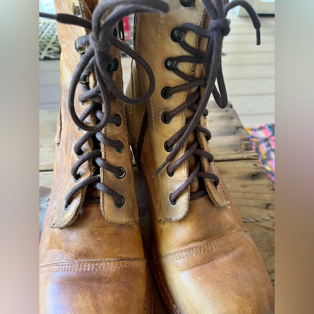 Bedstu Boot Lace Up Tan Rustic Size 11 - image 2